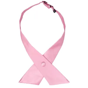 Pink Satin Crossover Tie