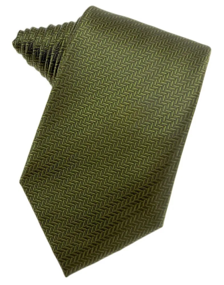 Platinum Herringbone Necktie