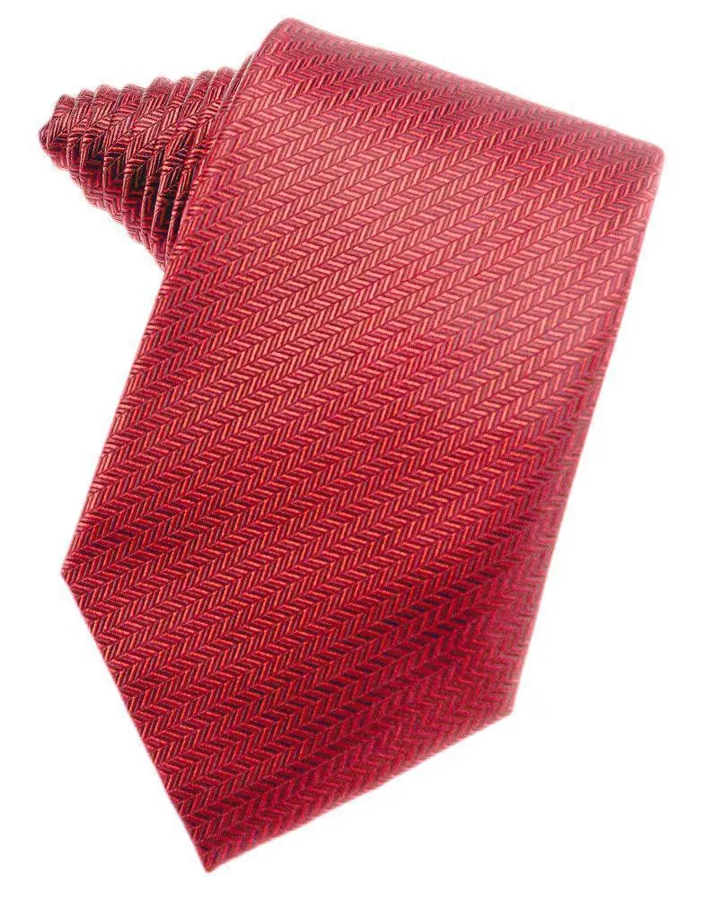 Platinum Herringbone Necktie