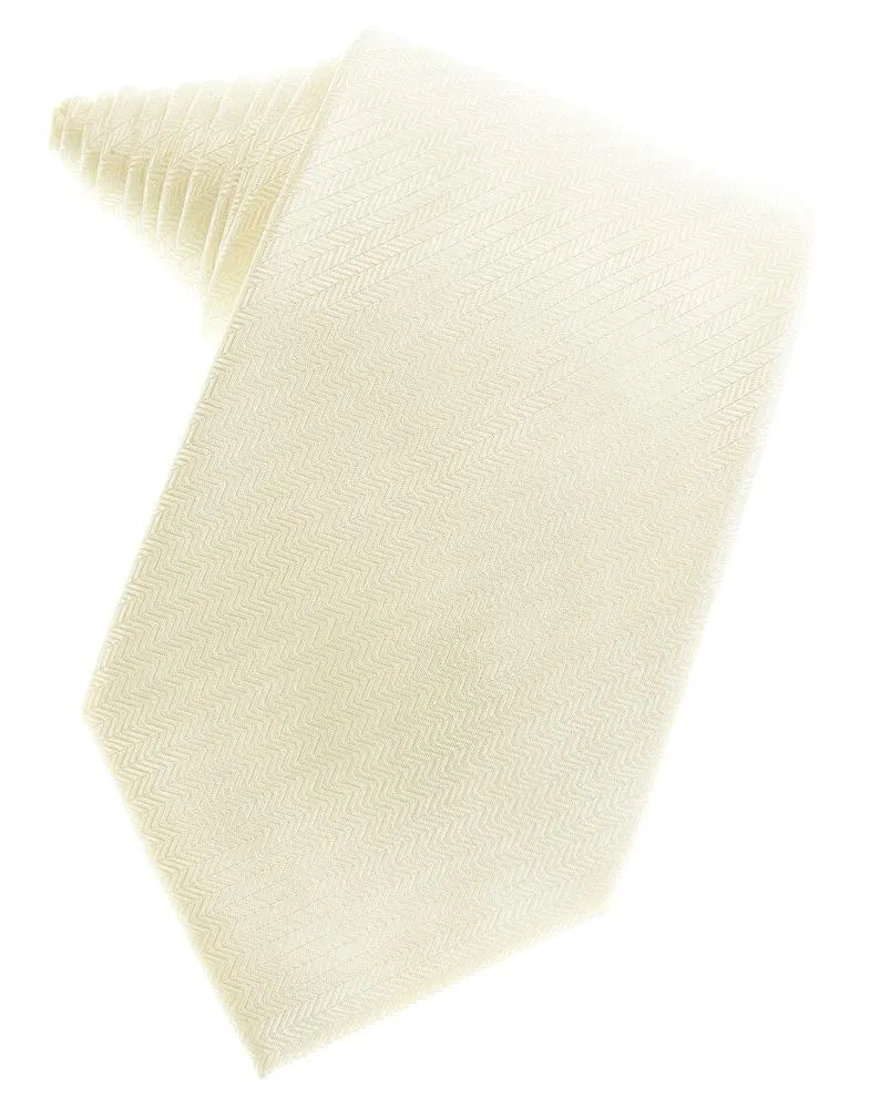 Platinum Herringbone Necktie