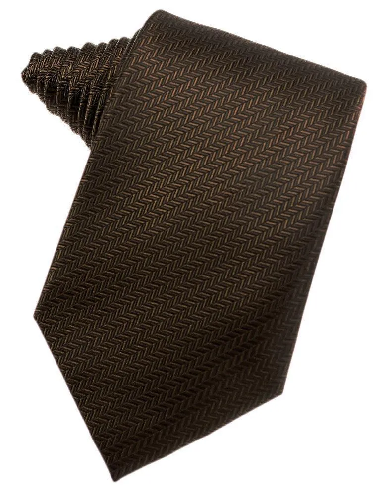 Platinum Herringbone Necktie