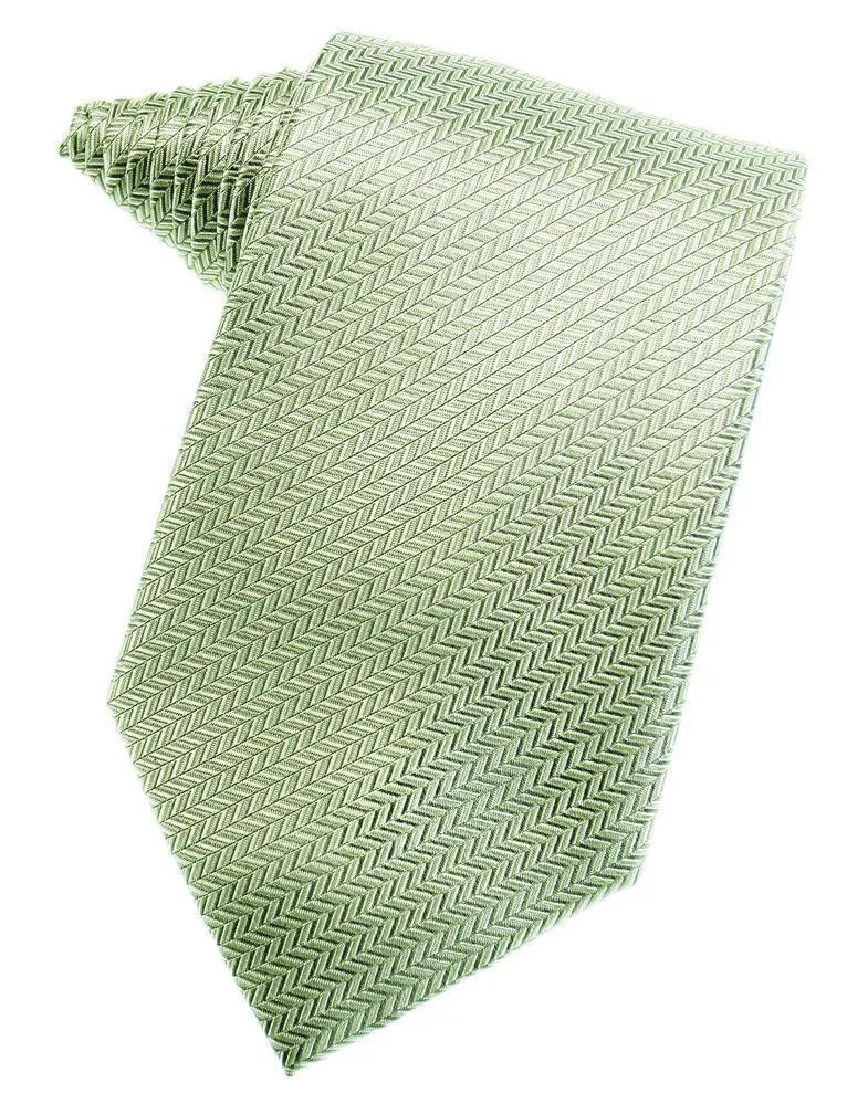 Platinum Herringbone Necktie