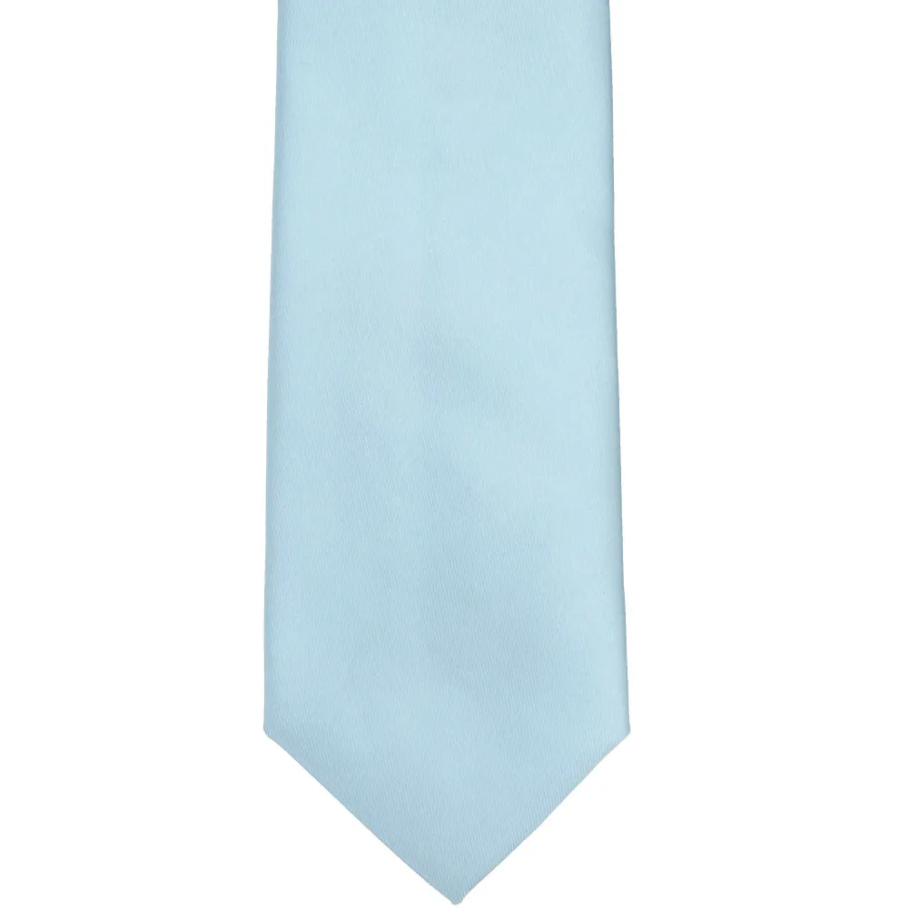 Powder Blue Extra Long Solid Color Necktie