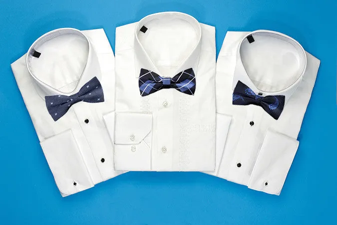 Pre-Tied Fashionable Blue Bow Ties