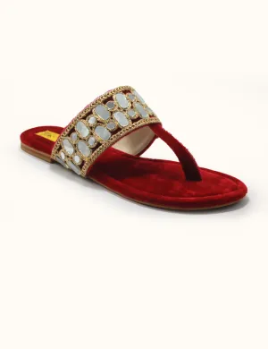 Red | Facny Kolhapuri for Women