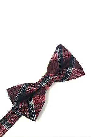 Red Madison Plaid Bow Tie