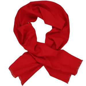 Red Solid Color Winter Scarf