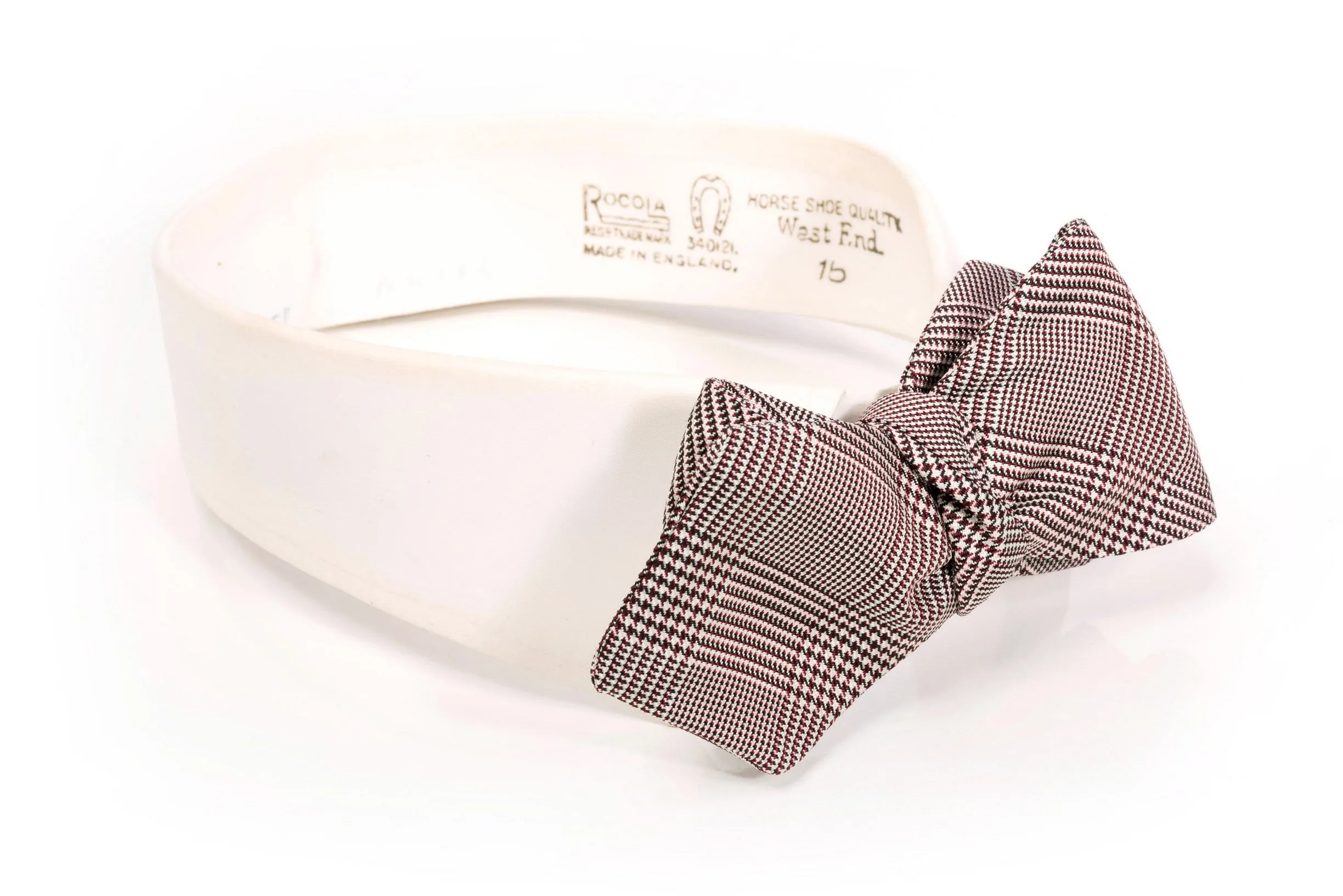 Red, White & Blue Shepherd's Check Silk Diamond Bow Tie