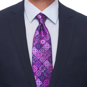 Renaissance Elegance Purple Duchesse Silk Tie