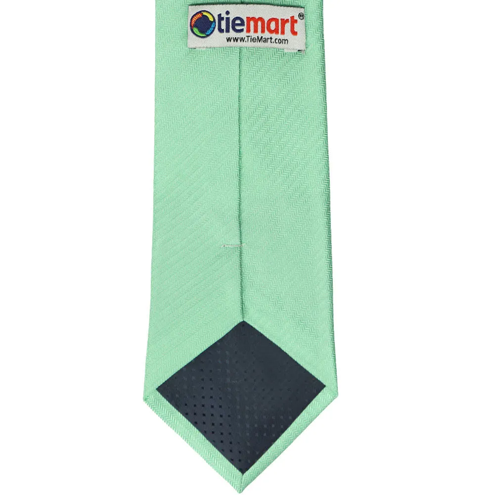 Seafoam Herringbone Silk Necktie