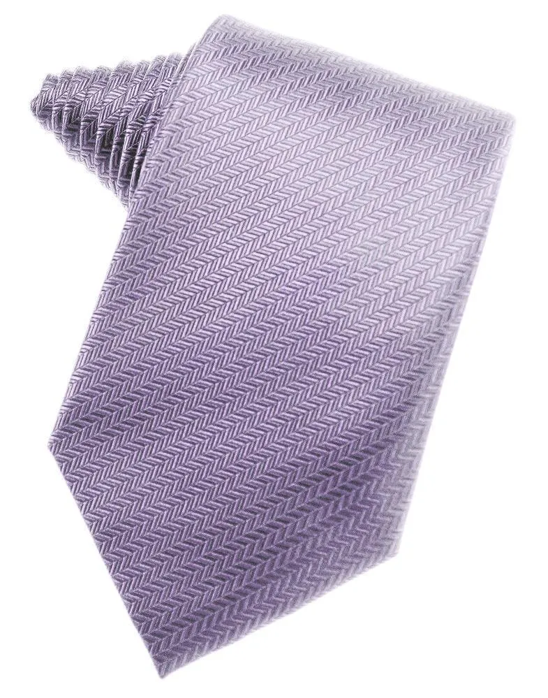 Silver Herringbone Necktie