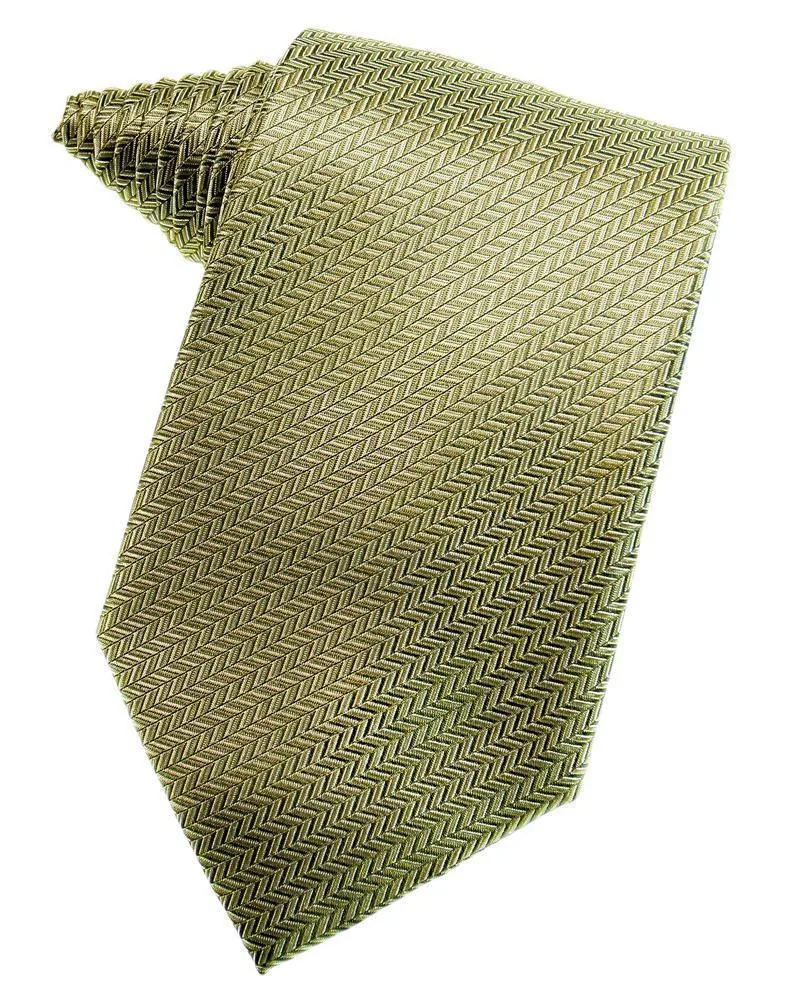 Silver Herringbone Necktie