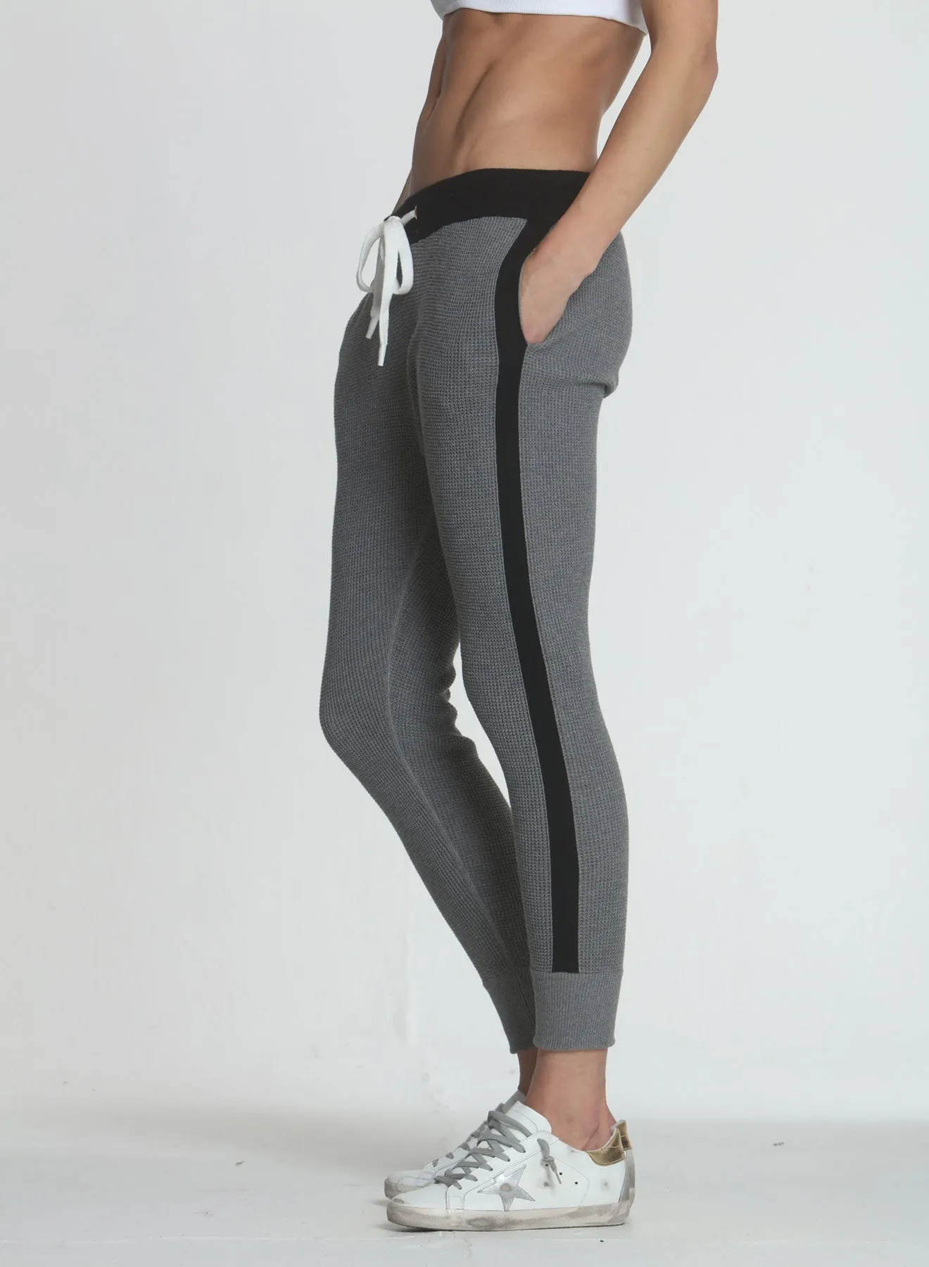 Slim Waffle Jogger - Grey