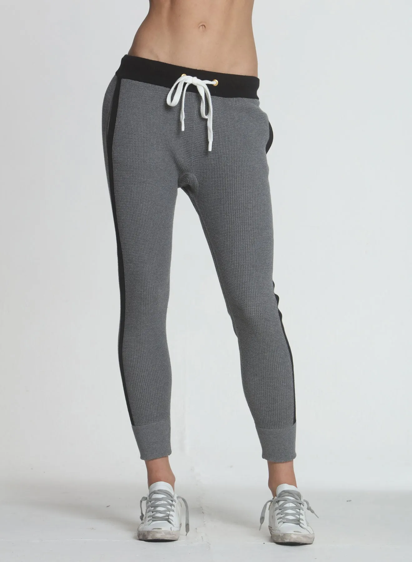 Slim Waffle Jogger - Grey