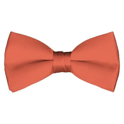 Solid Pre-Tied Palm Coast Coral Bow Tie