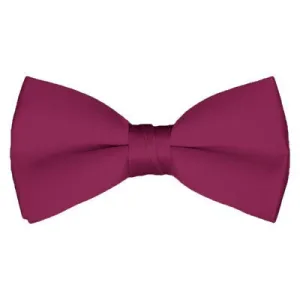 Solid Pre-Tied Raspberry Bow Tie