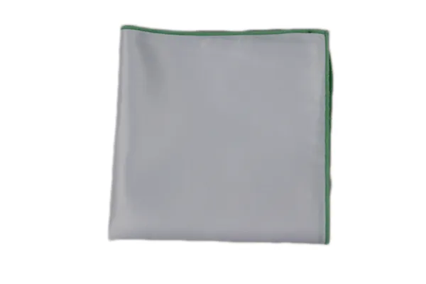 The Classic, White and Green Pocket Square