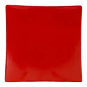 Thunder Group 24006PR Classic Pure Red 6" x 6" Square Melamine Flare Plate, Pack of 12