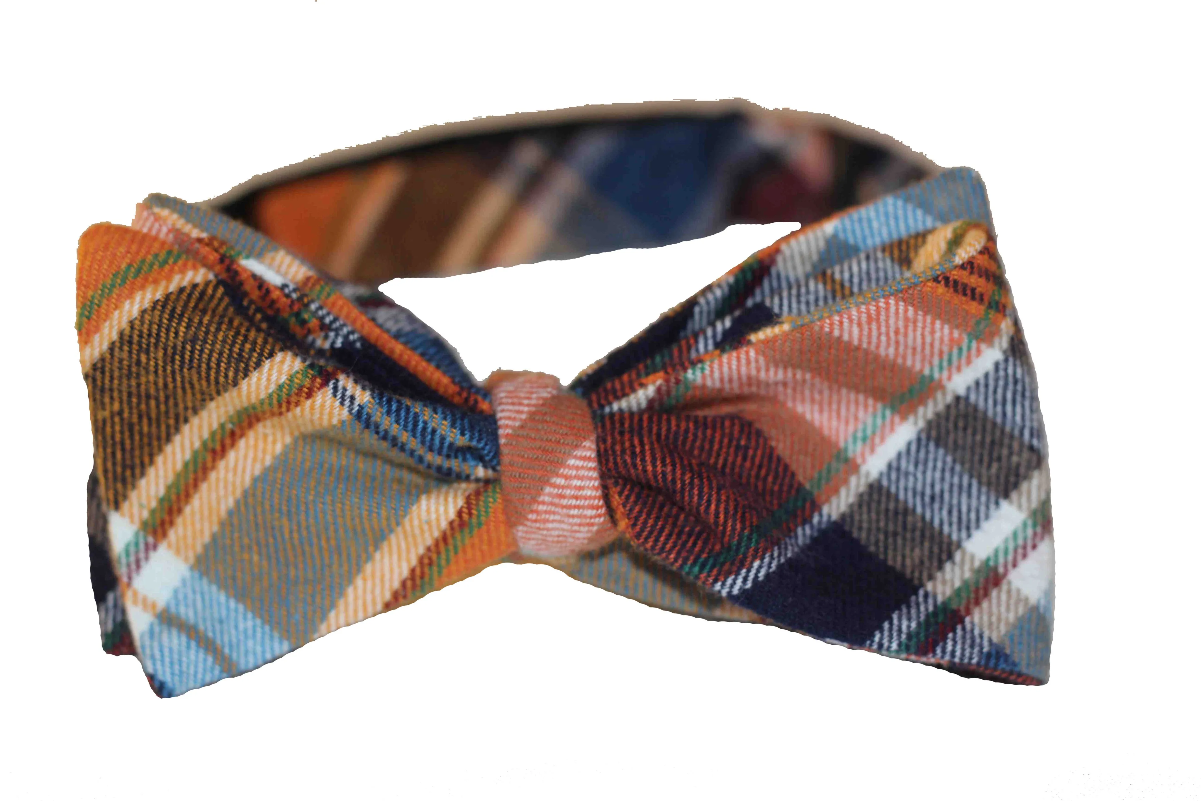 Vintage Plaid - Orange/Navy