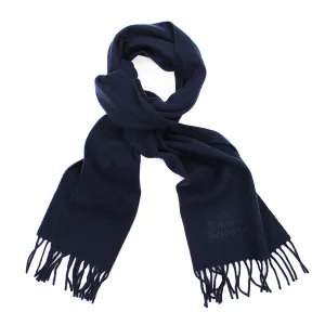 Vivienne Westwood - Embroidered Scarf in Dark Blue