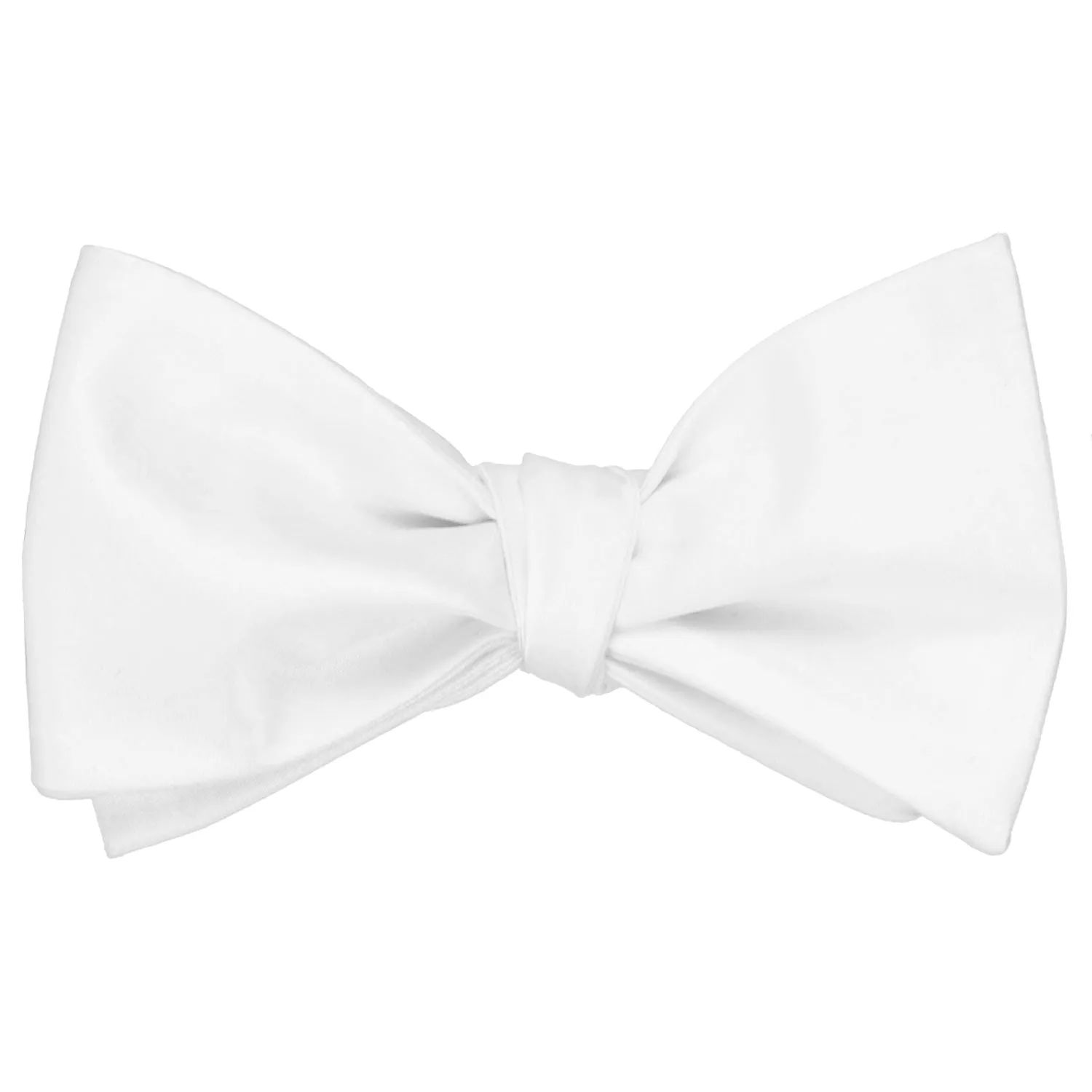 White Self-Tie Bow Tie